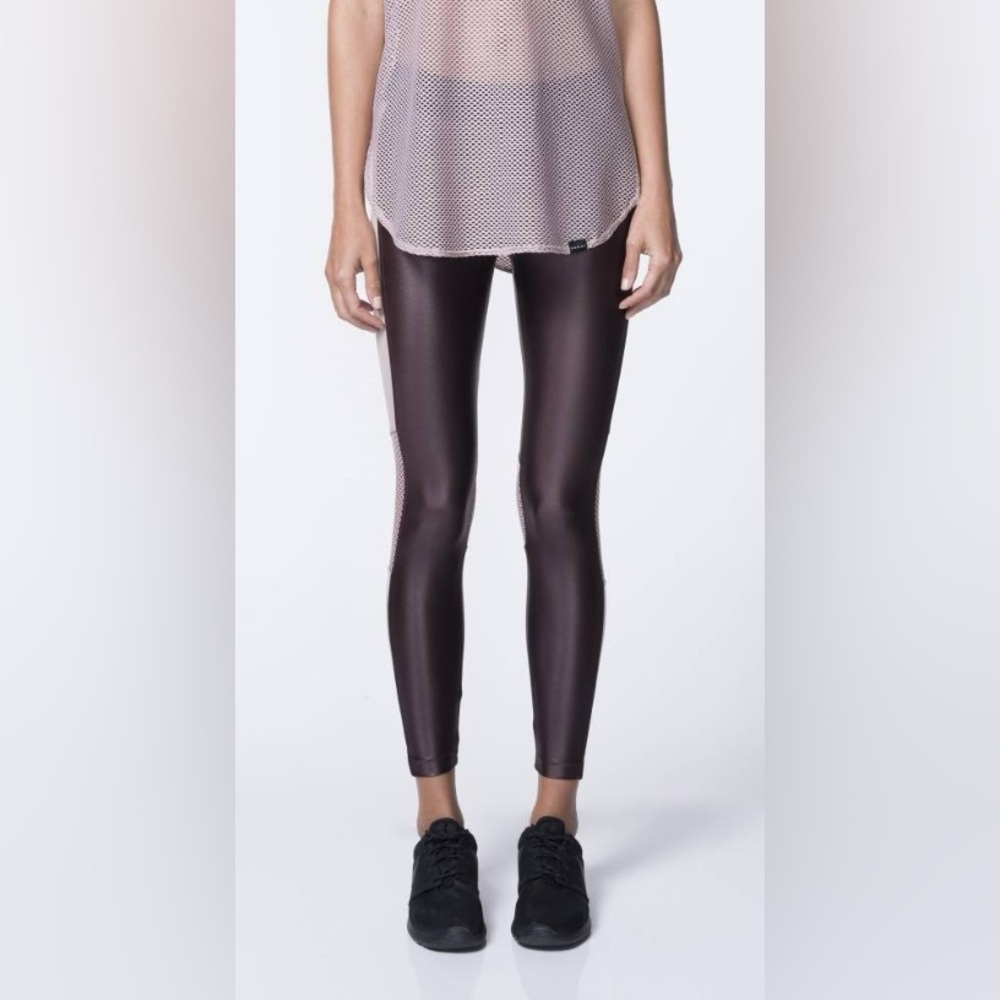 Koral Emblem Cropped Legging - Bisque/Bordeaux | Medium - Picture 6 of 9